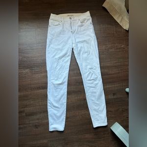 Madewell white high riser skinny